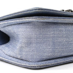 Denim Chevron Small Boy Flap Light Blue
