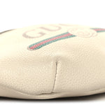 Grained Calfskin Small Logo Belt Bag White