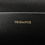 Shiny Calfskin Triomphe Chain Shoulder Bag Black