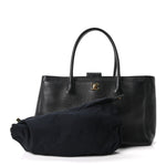 Calfskin Cerf Executive Shopper Tote Black
