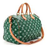 Calfskin Monogram Speedy P9 Bandouliere 40 Green
