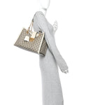 GG Supreme Monogram Medium Padlock Tote White