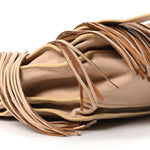 Lambskin Fringe Medium PS1 Satchel Nude