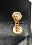 Grain De Poudre Matelasse Chevron Large Monogram Satchel Black