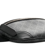GG Supreme Monogram Emblem Calfskin Small Belt Bag Black Grey