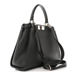 Cuoio Romano Selleria Bi-Color Medium Peekaboo Iconic Satchel Asfalto Latte