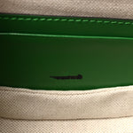 Boarded Dyana Lux Calfskin Web Small Bamboo 1947 Top Handle Bag Spring Green