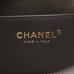 Suede Quilted Mini Chanel 25 Handbag Dark Brown