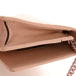 Dollar Calfskin Enamel Monochrome Mini GG Marmont Chain Wallet Perfect Pink