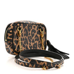Calfskin Heart Leopard Print Monogram Baby Lou Camera Bag Toffee