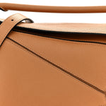 Grained Calfskin Small Puzzle Bag Tan