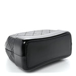 Aged Calfskin Quilted Small Gabrielle Backpack Black