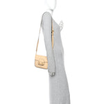 Azalea Calfskin Web Mini Horsebit 1955 Shoulder Bag Bubble Tea