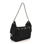 Denim Quilted Mini Chanel 25 Handbag Dark Blue