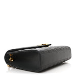 Grain De Poudre Textured Mixed Matelasse Triquilt Medium Monogram Satchel Dark Smog