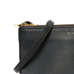Lambskin Small Trio Crossbody Bag Medium Grey