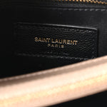 Calfskin Y Quilted Monogram Medium Loulou Chain Satchel Dusty Grey