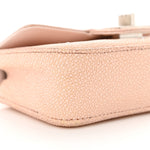 Galuchat Stingray Crystal Embellished 2.55 Reissue Mini Flap Light Pink