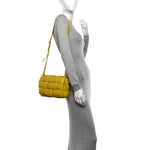 Nappa Maxi Intreccio Padded Cassette Crossbody Bag Buttercup