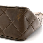 Lambskin Quilted CC Single Flap Shoulder Bag Brown