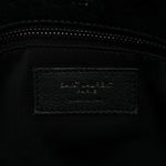 Grained Lambskin Monogram Large Niki Chain Satchel Black