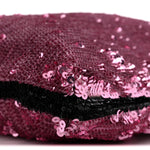 Sequin Logo Shopping Tote Pink Black