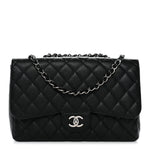 Caviar Quilted Jumbo Single Flap Black