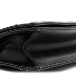 Lambskin Studded Medium Diorama Flap Bag Black