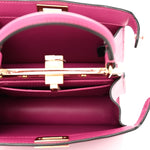 Shiny Nappa Petite Peekaboo I SEE U Satchel Ciclamino Pilar