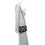 Empreinte Monogram Giant Double Zip Pochette Black Cream