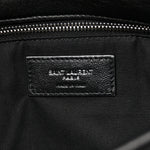 Lambskin Quilted Medium Loulou Puffer Monogram Chain Satchel Black