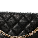 Aged Calfskin Quilted 2.55 Reissue 227 Flap Black