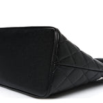 Caviar Quilted Medallion Tote Black