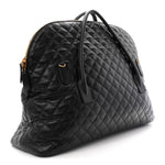 Calfskin Quilted ES Giant Travel Bag Black