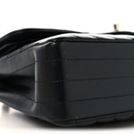Lambskin Chevron Quilted Small Double Flap Black