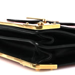 City Calfskin Ostrich Cahier Bag Fuoco Black