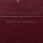 Wood Lambskin CC Vanity Case Brown Black