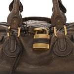 Calfskin Medium Paddington Satchel Chocolate