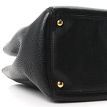 Calfskin Cerf Executive Shopper Tote Black