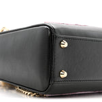 Calfskin Beaded Mini Lady Dior Black