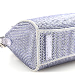 Lambskin Satin Strass Micro Antigona Lavender
