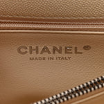 Caviar Lizard Quilted Medium Coco Handle Flap White