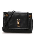 Lambskin Quilted Monogram Mini Nolita Black