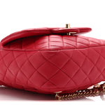 Lambskin Quilted Small in Seoul Backpack Dark Pink