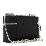 Satin Crystal Pave Medium Sicily Tubes Black