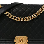 Caviar Quilted New Medium Boy Flap Black