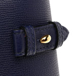 Derby Calfskin House Check Medium Banner Tote Ink Blue