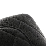 Caviar Quilted Classic Clutch With Chain Black