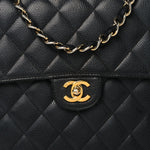 Caviar Jumbo Single Flap Black