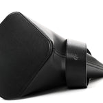 Smooth Calfskin Medium Pebble Bucket Bag Black
